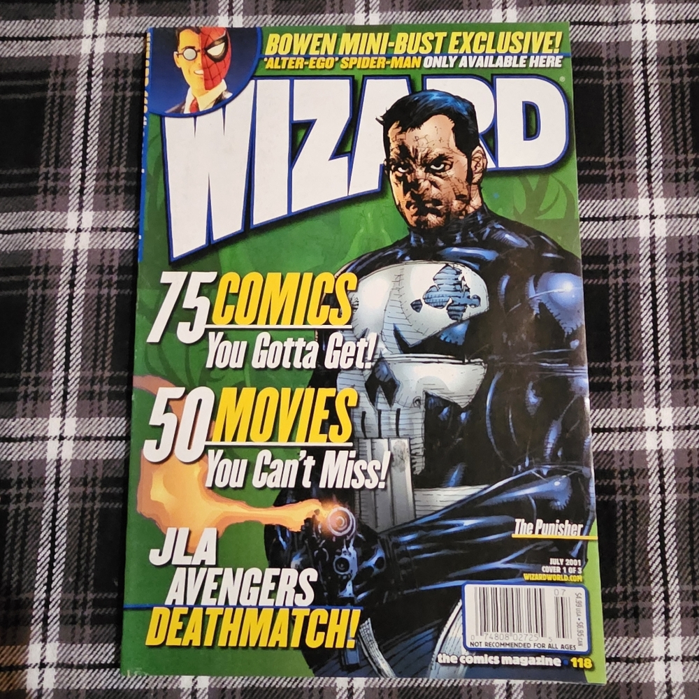 Wizard The Comics Magazine #118 July 2001 | The Punisher | Cover 1 of 3